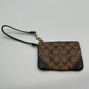 Coach wristlet signature brown bag